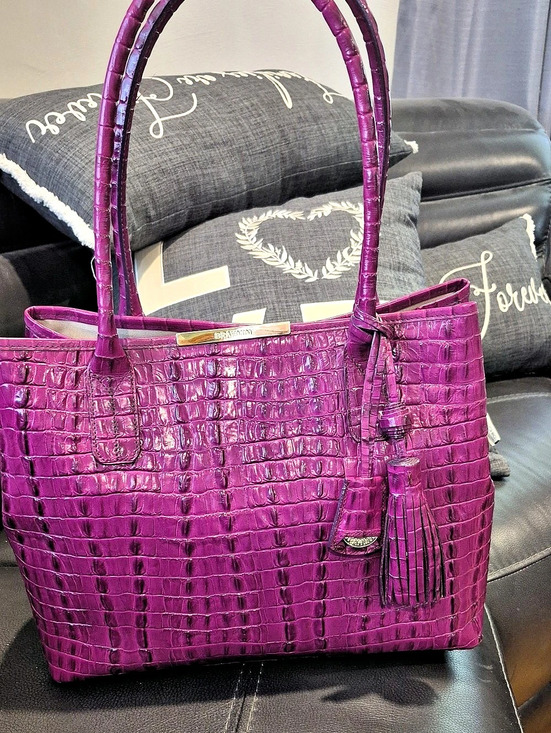 Brahmin Handbags - Brahmin Medium Asher Tote in Purple Potion Melbourne Purple Potion Melbourne